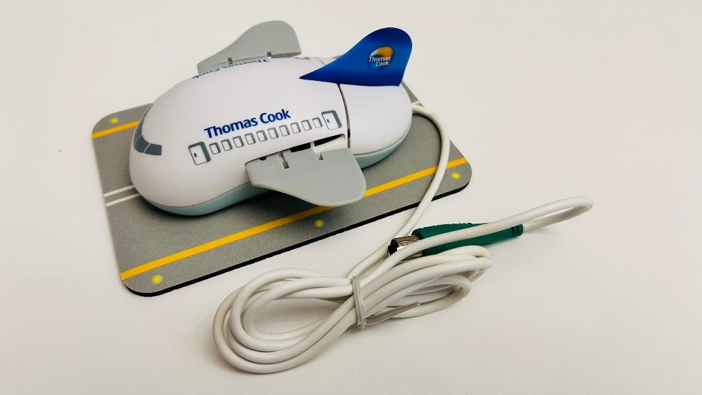 Thomas Cook Computer vliegtuig muis landings mat Sabena, Ophalen of Verzenden, Nieuw, Bedraad, Muis