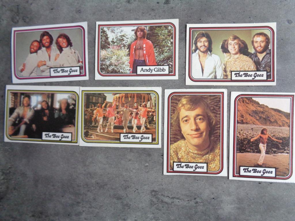 MONTY GUM KAARTEN BEE GEES ANDY GIBB 7X ANNO 1978, Verzenden