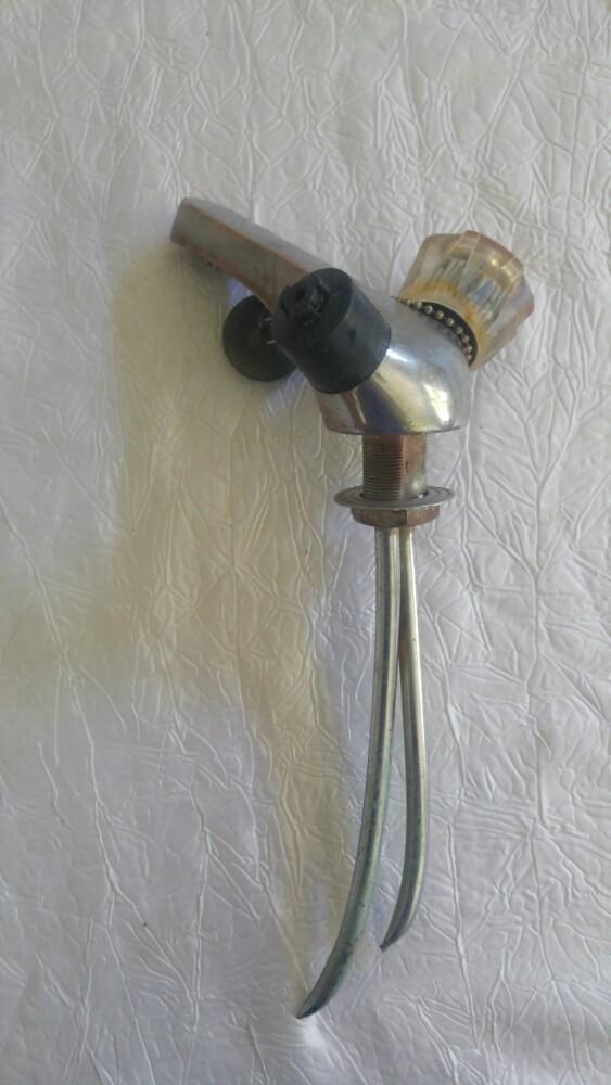 Vintage robinet chrome acier metal, Enlèvement ou Envoi, Utilisé