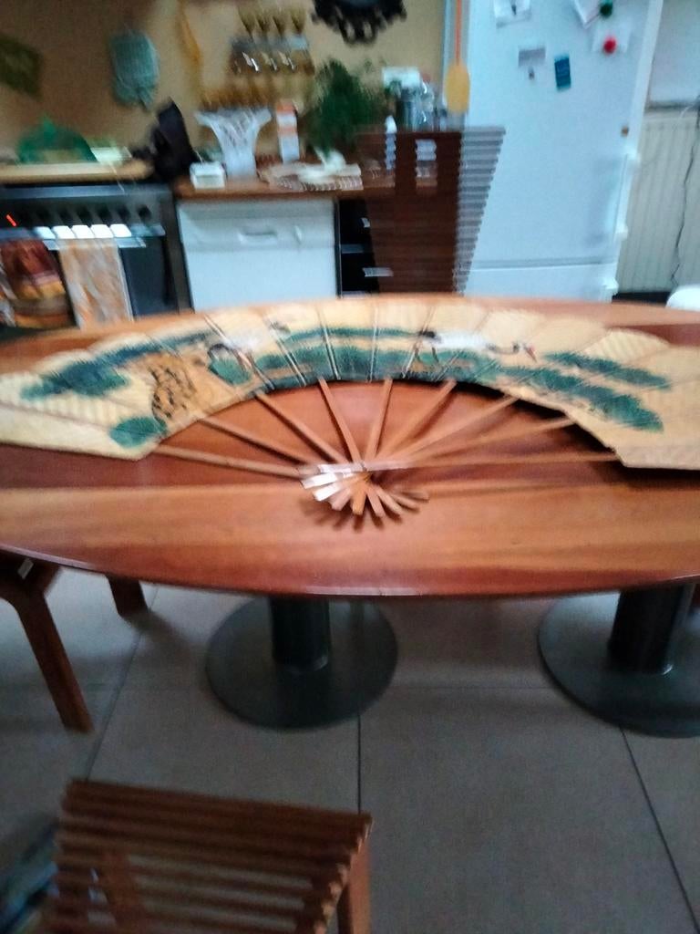 Grote waaier orient.handgeschilderd, Ophalen, Gebruikt