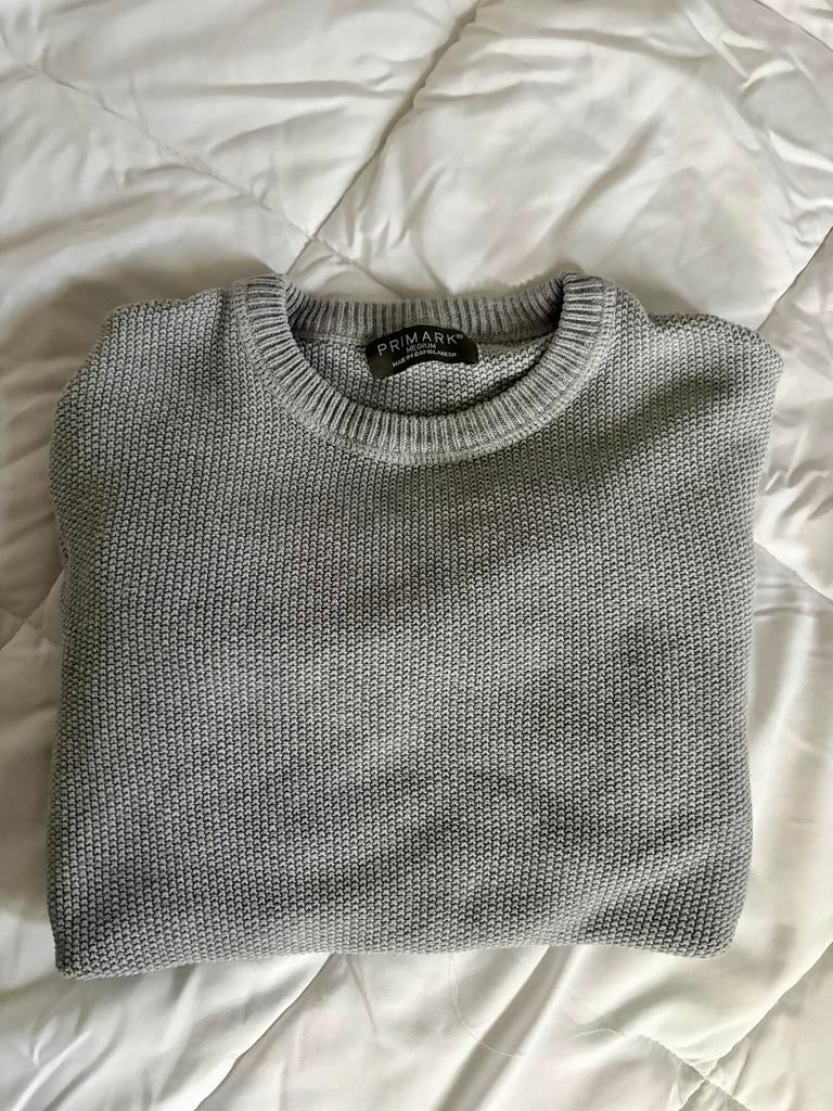 Grijze trui met ronde hals, Kleding | Heren, Ophalen of Verzenden, Zo goed als nieuw, Grijs