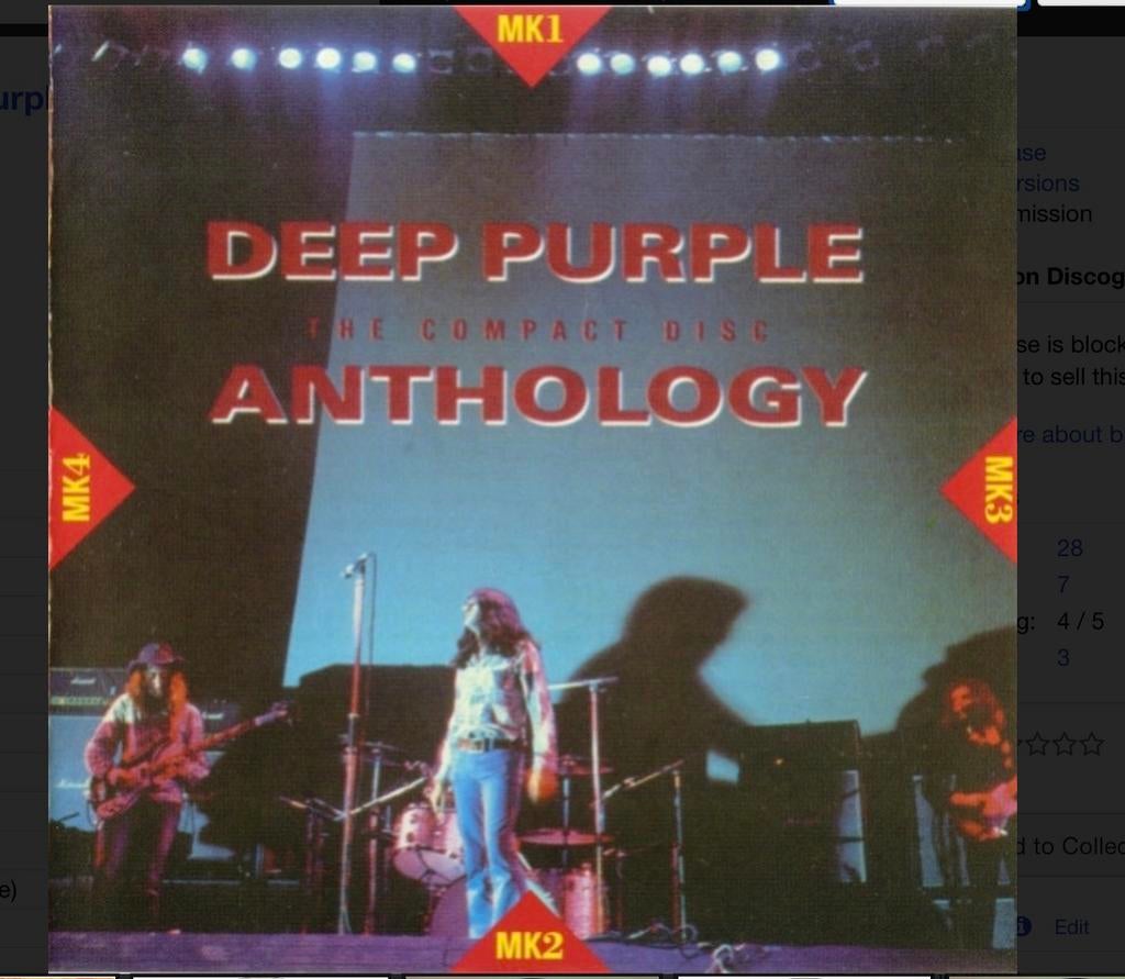 DEEP PURPLE.  ANTHOLOGY, Cd's en Dvd's, Ophalen of Verzenden, Zo goed als nieuw