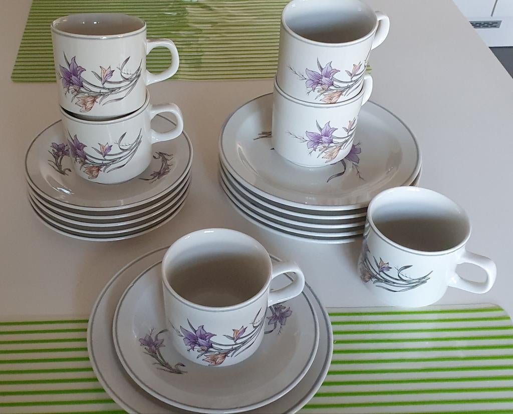 Koffietassen en borden set voor 6 personen, Ophalen, Bord(en)