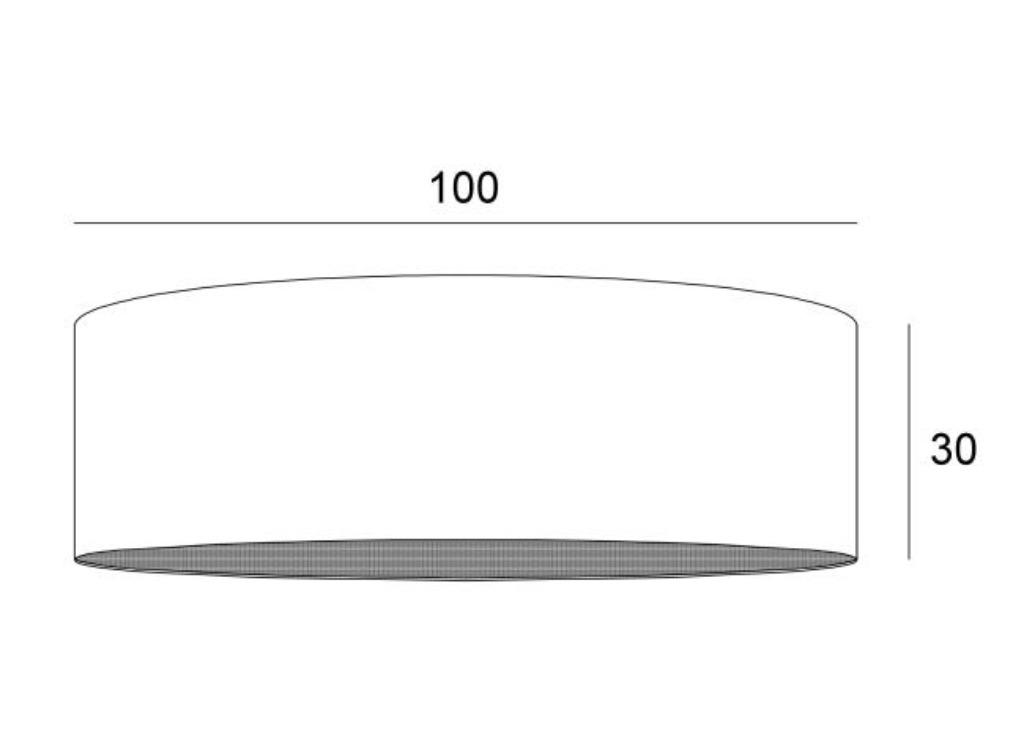 Drum kap hanglamp 100 cm XXL, Ophalen of Verzenden, Zo goed als nieuw, Metaal