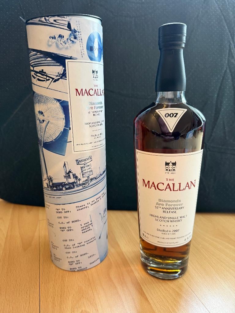 Macallan - Diamonds Are Forever - 55th Anniversary Release, Verzamelen, Wijnen, Nieuw, Overige typen, Overige gebieden, Vol, Ophalen of Verzenden