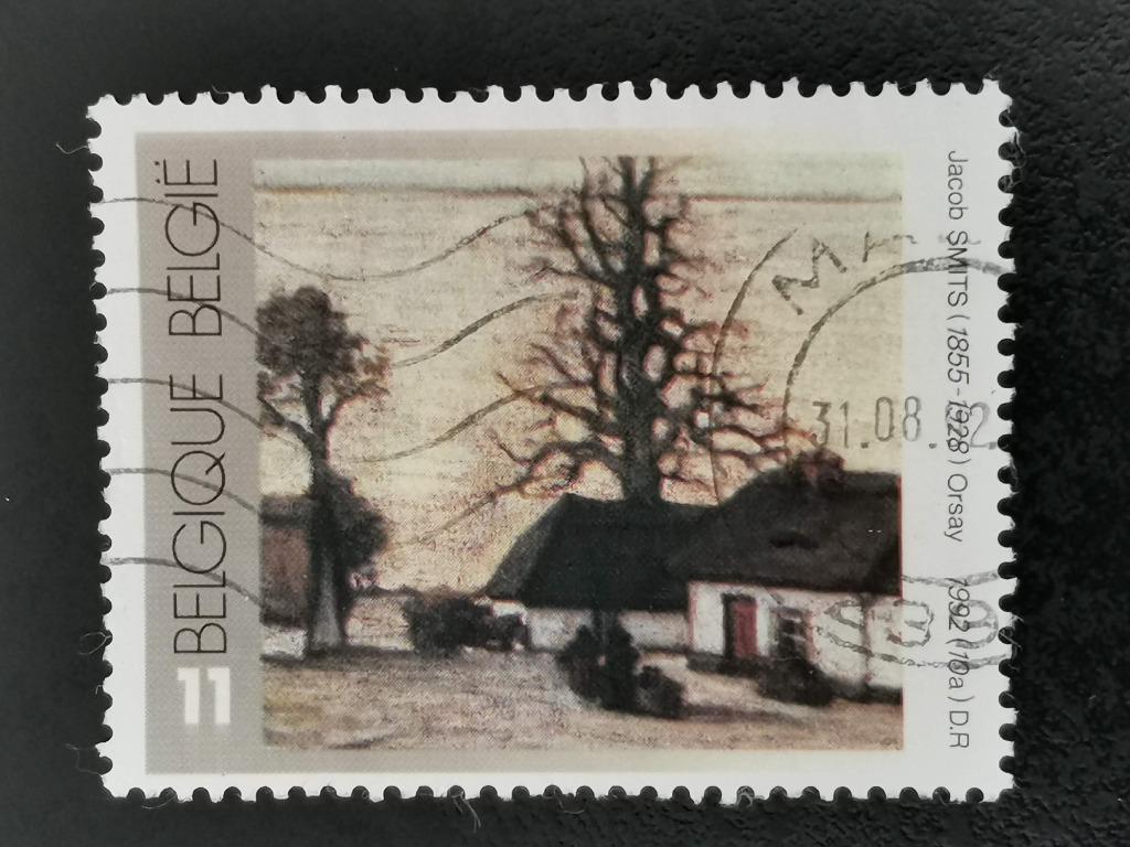 Belgique 1992 - art - Jacob Smits, Enlèvement ou Envoi, Affranchi, Art