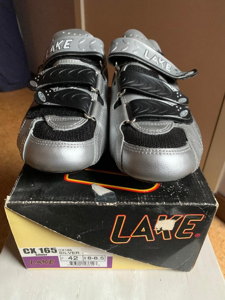 Wielerschoenen LAKE CX 165 Silver maat 42, Fietsen en Brommers, Fietsaccessoires | Fietskleding, Ophalen, Zo goed als nieuw, Overige maten