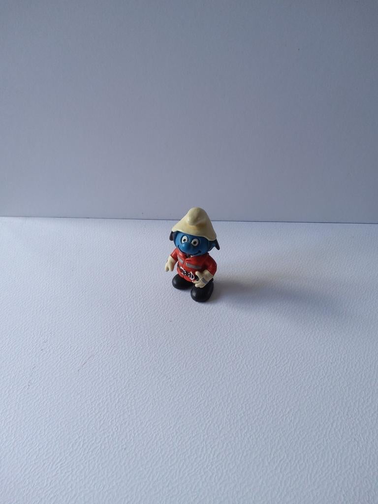 Schtroumpf Chef Pompier, Collections, Enlèvement ou Envoi, Utilisé, Poupée, Figurine ou Peluche