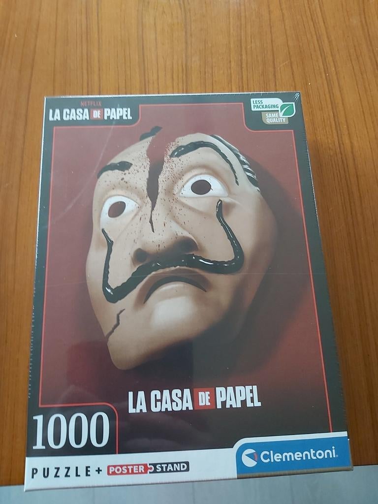 Clementoni la casa de papel puzzel inclusief staander, Ophalen of Verzenden, Nieuw
