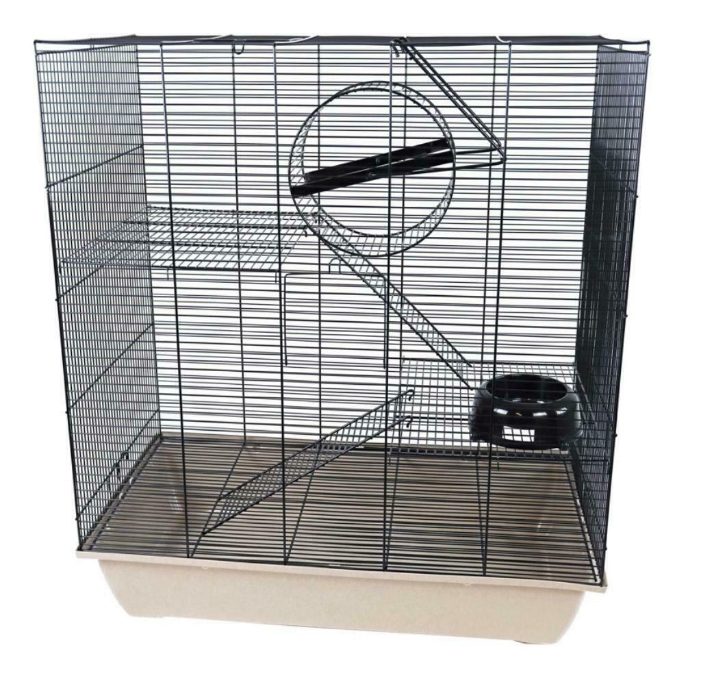 Rattenkooi Rat 70 Zwart-Beige, Dieren en Toebehoren, Ophalen, Kooi, 60 tot 90 cm, Fret