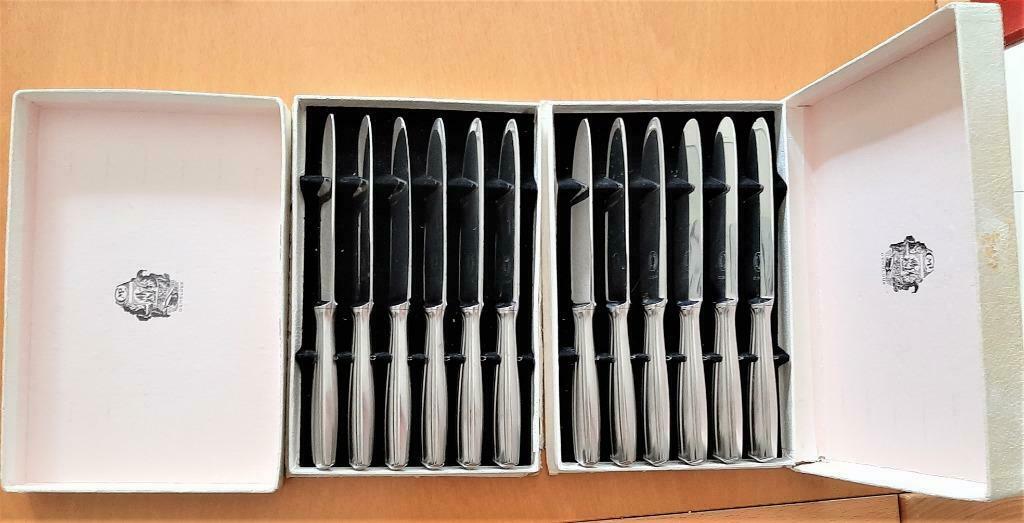 Te koop: Set van 12 kleine dessert messen., Ophalen of Verzenden, Zo goed als nieuw, Inox of Chroom, Bestekset