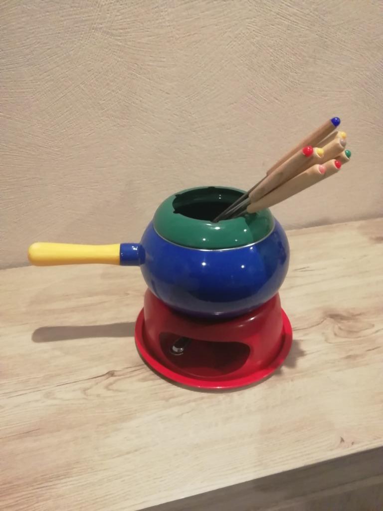 Fondue couleur sympa, Electroménager, Enlèvement ou Envoi, Utilisé, Brûleur, Service à fondue