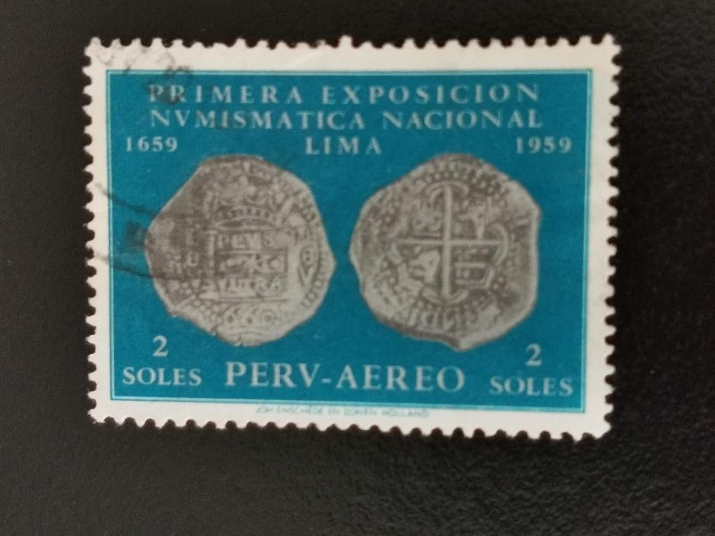 Pérou 1960 - Pièce péruvienne de 1660, Enlèvement ou Envoi, Affranchi, Amérique du Sud