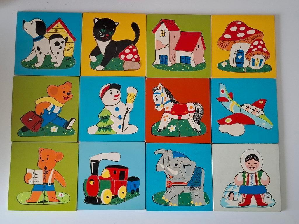 Puzzel vintage hout, Gebruikt, Van hout, 4 tot 6 jaar, Meer dan 50 stukjes