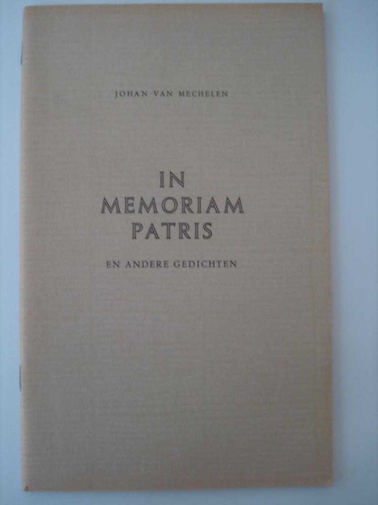 BK2. Johan van Mechelen In memoriam patris en andere gedicht, Neuf, Johan van Mechelen, Un auteur, Envoi
