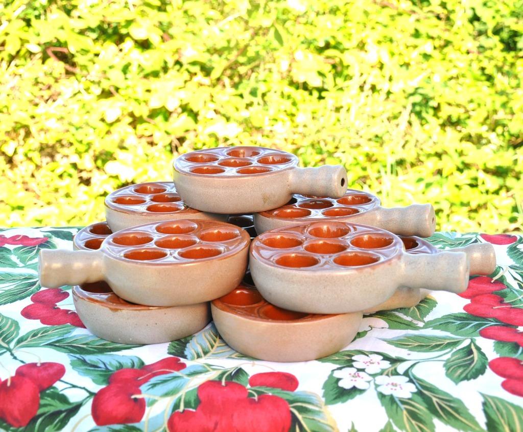 10 poelons en gres pour escargots, Enlèvement, Comme neuf, Poterie, Autres types