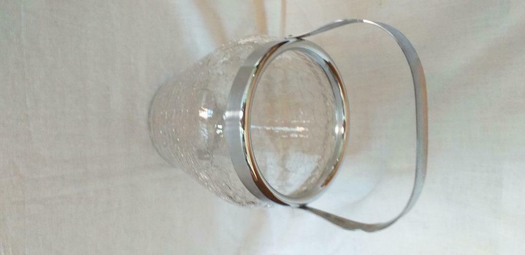 Vintage ijsemmer van gebarsten glas, Antiek en Kunst, Ophalen of Verzenden