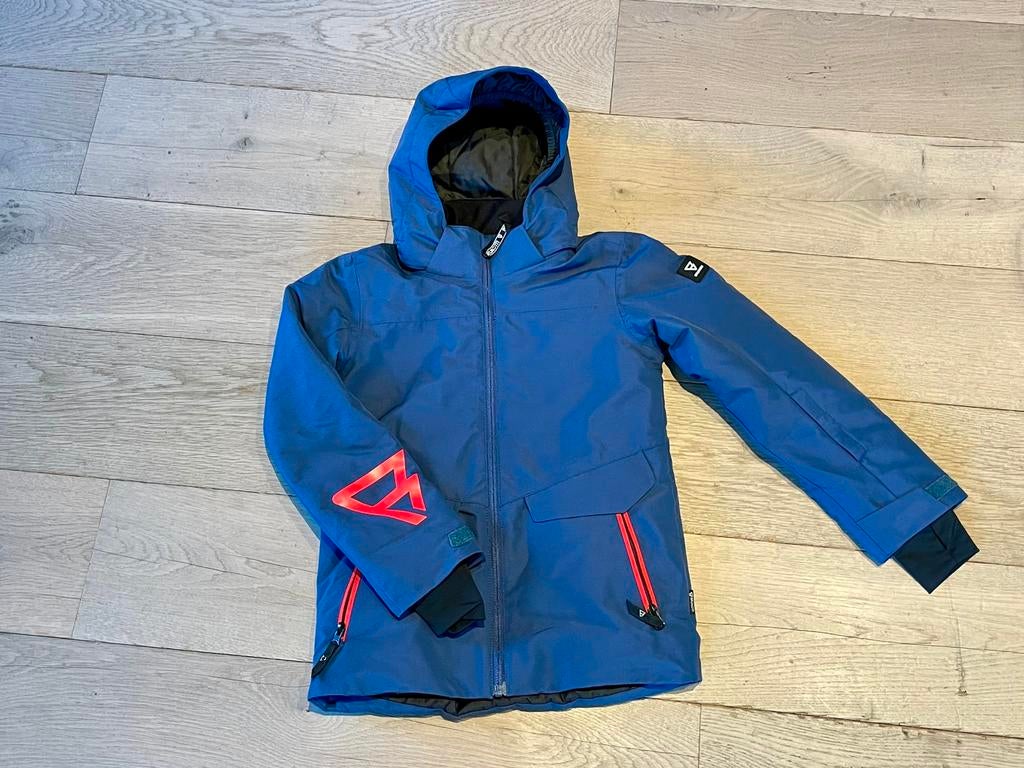 Veste de ski Brunotti Barony pour garçon - Bleu nuit - 128, Enlèvement ou Envoi, Comme neuf, Manteau