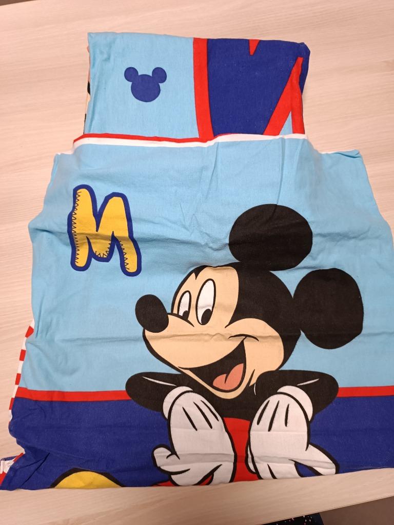 Mickey mouse dekbedovertrek (1 persoon - flanellen), Ophalen of Verzenden, Gebruikt