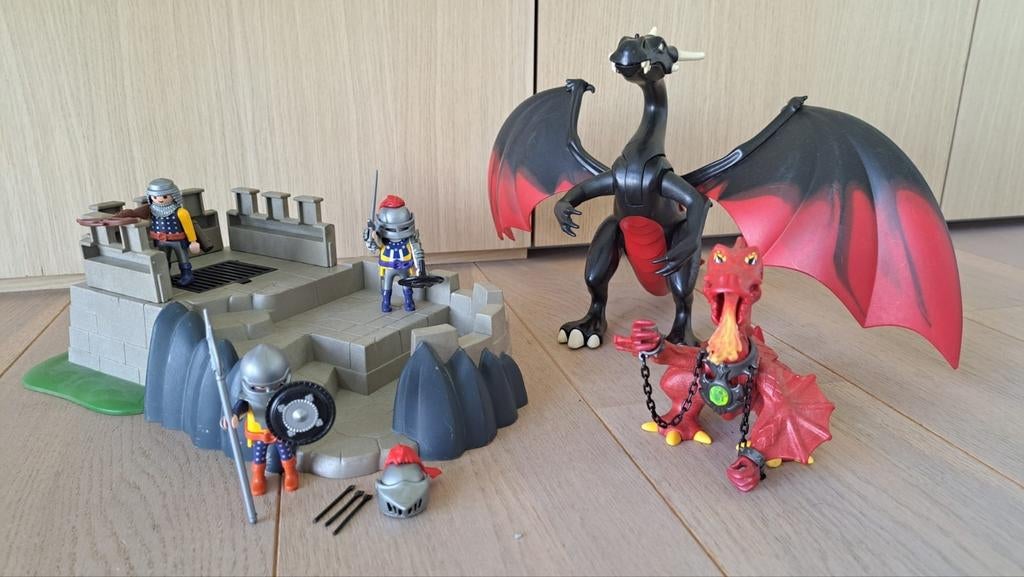 Playmobil draak en ridders, Ophalen, Gebruikt