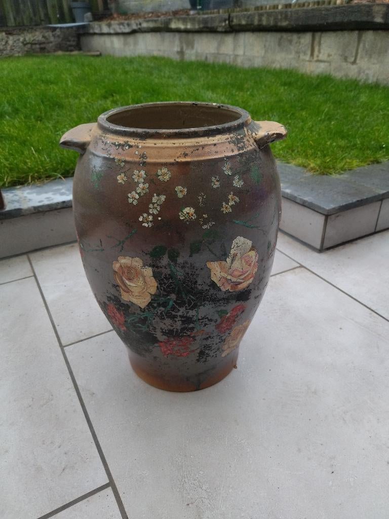 ancien pot en terre cuite, Moins de 50 cm, Autres couleurs, Poterie ou Porcelaine, Enlèvement