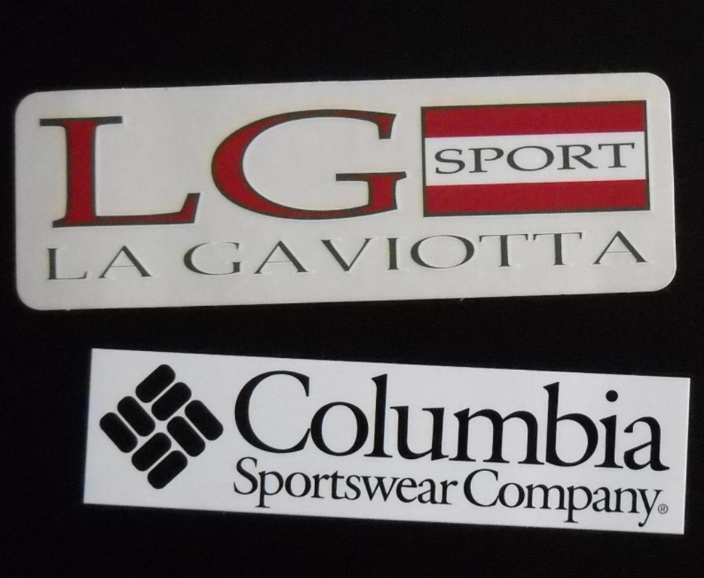 2 stickers sportmerken - La Gaviotta sports en Columbia, Ophalen of Verzenden, Nieuw, Sport