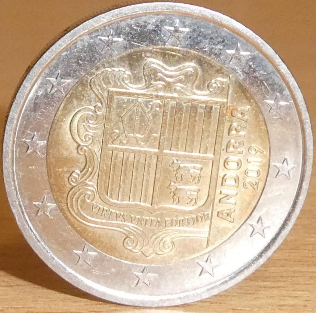 2 euro Andorra 2019, Ophalen of Verzenden, Overige landen, 2 euro, Losse munt