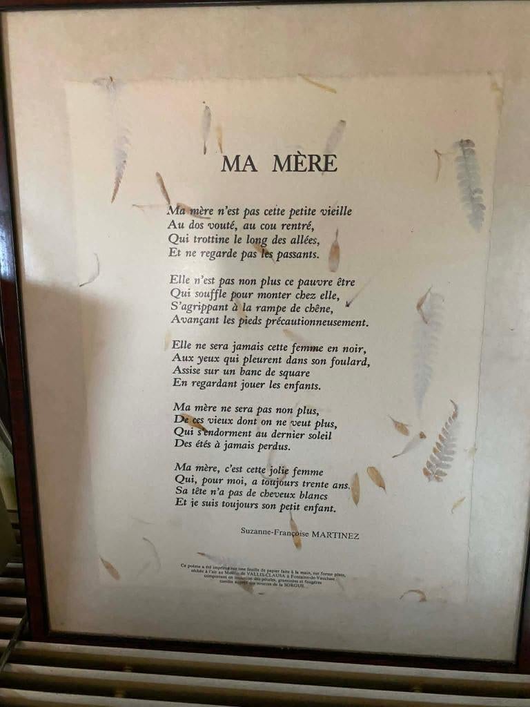 texte « ma mère » sur papier fait main, Enlèvement, Utilisé