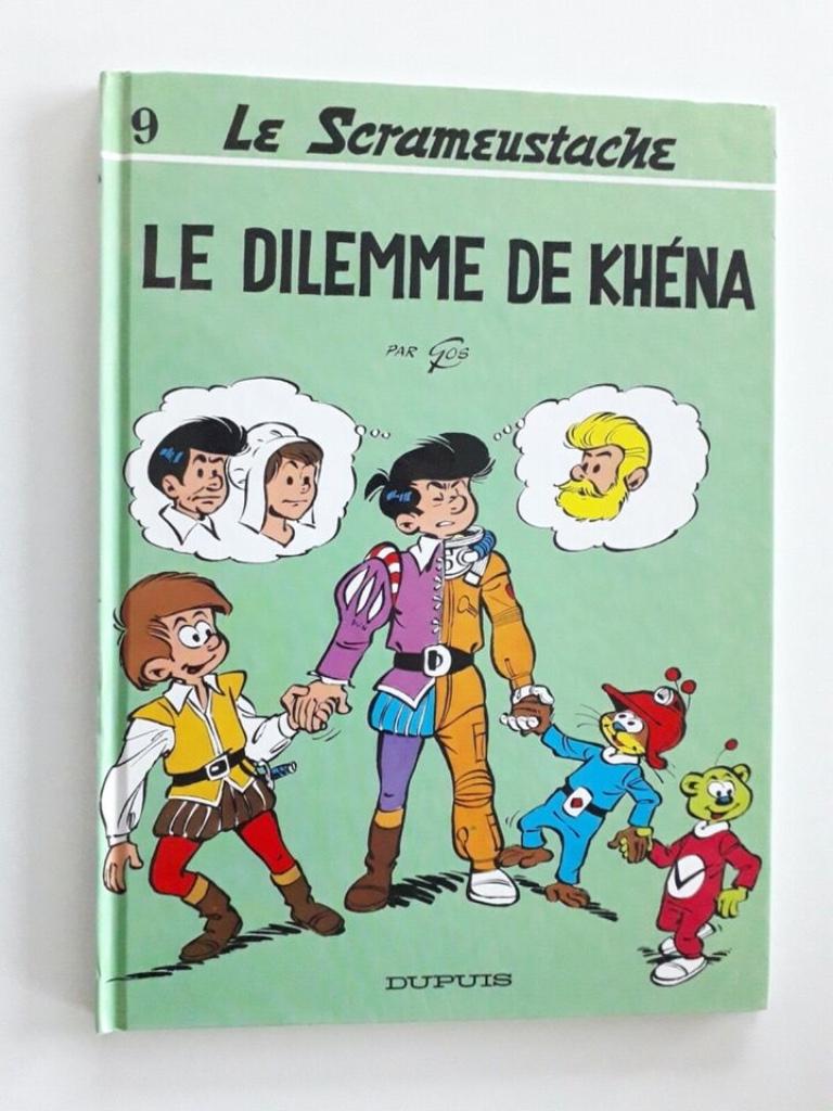 BD RE Le Scrameustache 9 Le dilemme de Khéna Gos Dupuis, Enlèvement ou Envoi, Une BD, Gos., Utilisé