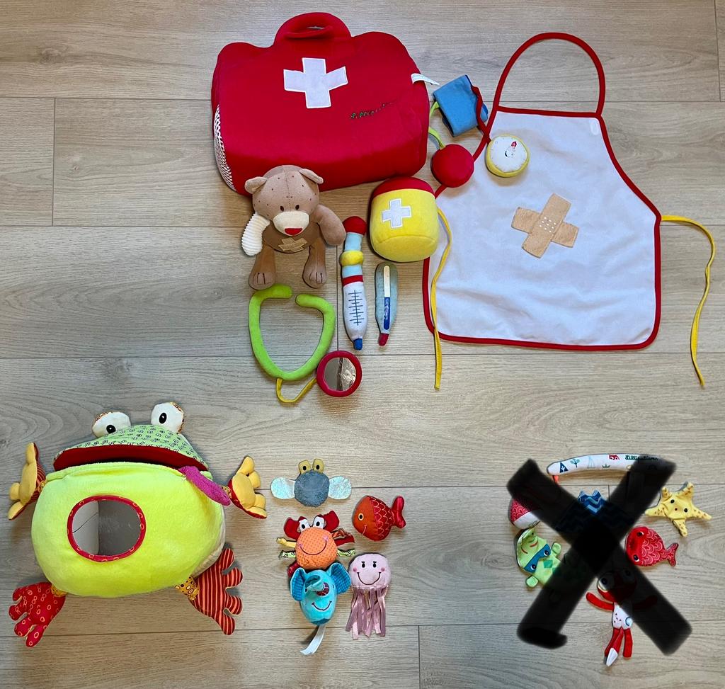 Lilliputiens doktersset en Romeo pad buikje vol, Ophalen of Verzenden, Zo goed als nieuw