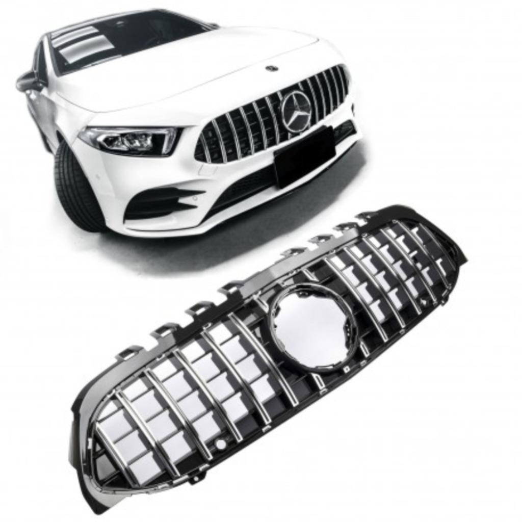 CALANDRE LOOK GTR MERCEDES W177 V177 (18-23) NOIR CHROME, Enlèvement