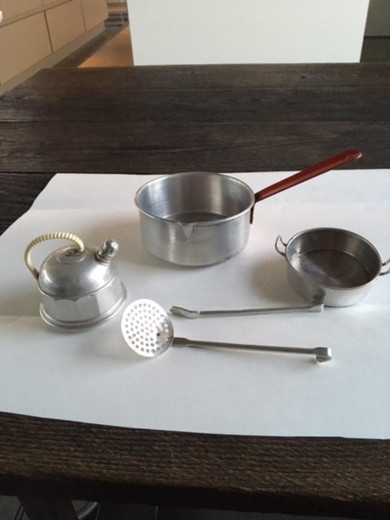 antiek speelgoed kookgerei en bestek, Antiek en Kunst, Ophalen of Verzenden