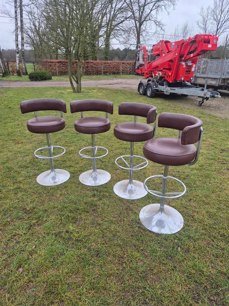 4 retro Barkrukken, Huis en Inrichting, Barkrukken, Ophalen