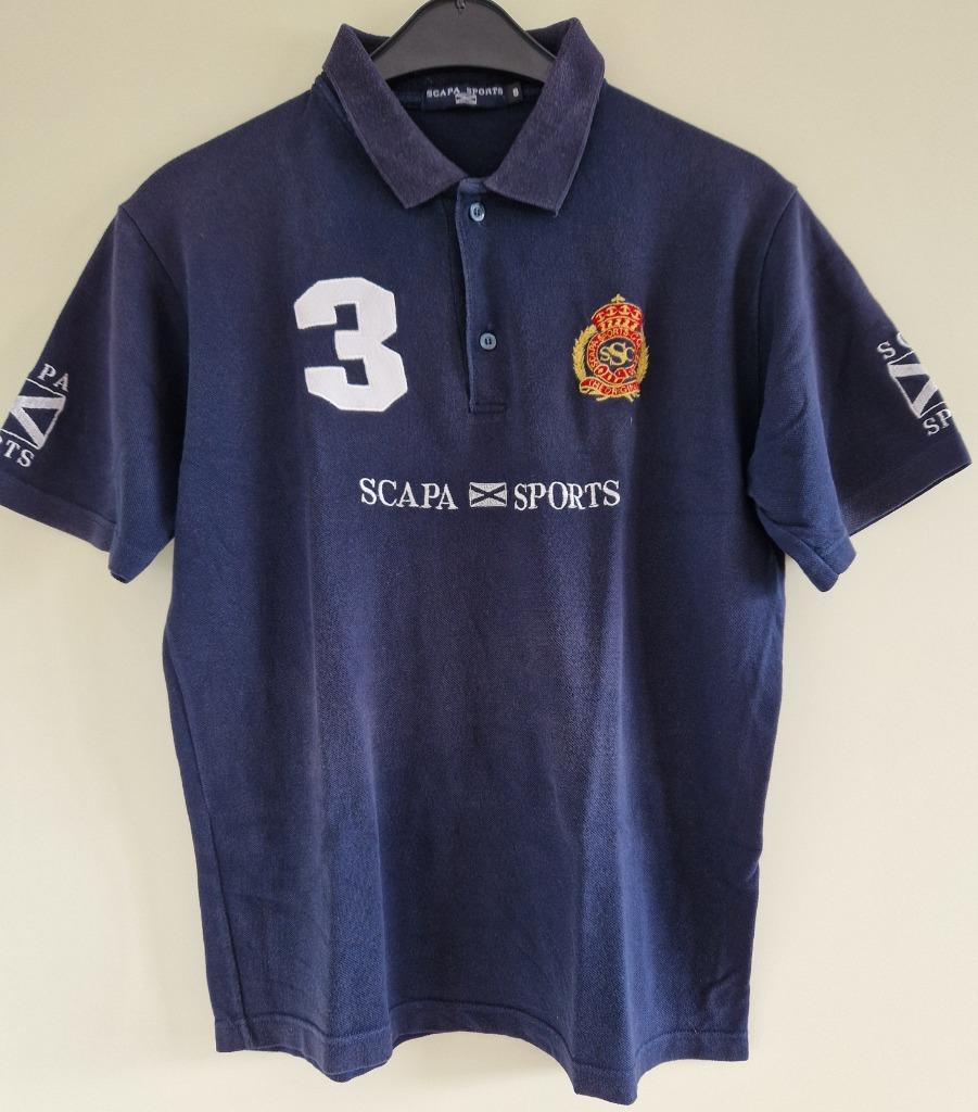 Scapa Sport heren poloshirt maat s, valt als m, donkerblauw, Kleding | Heren, Ophalen of Verzenden, Zo goed als nieuw, SCAPA SPORT