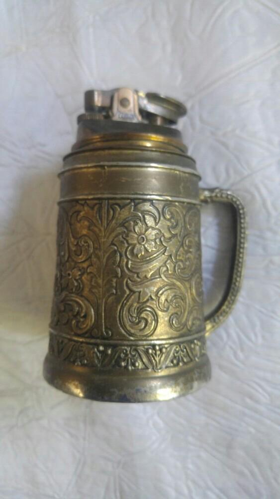 Vintage deco briquet aansteker bronze 1955-60, Antiek en Kunst, Ophalen of Verzenden, Brons