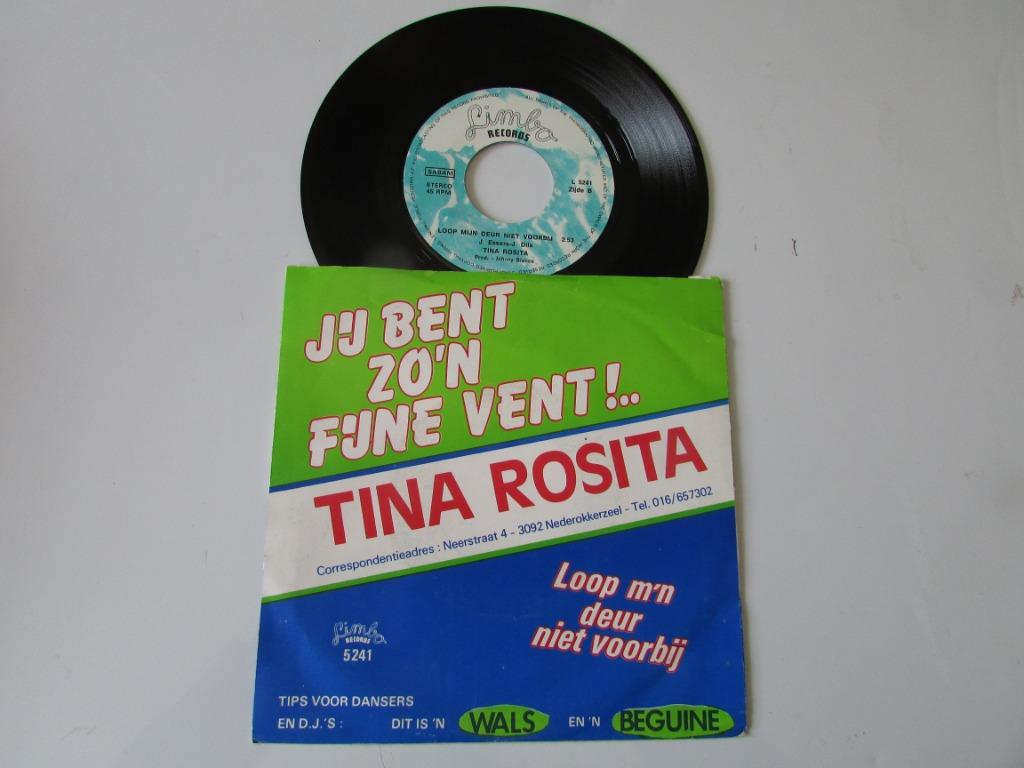 TINA ROSITA ; JIJ BENT ZO'N FIJNE VENT, singel, Ophalen of Verzenden, Zo goed als nieuw, Overige formaten, Levenslied of Smartlap