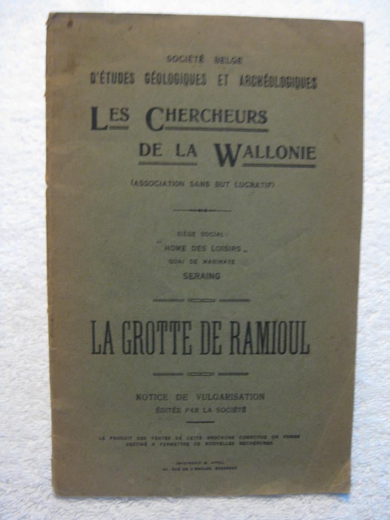 Grotte de Ramioul Flémalle – spéléologie - Vandebosch – 1930, Enlèvement ou Envoi, Utilisé