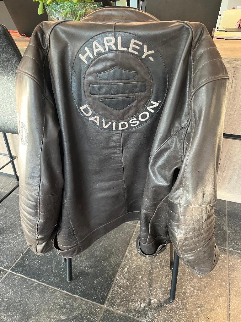 Lederen motorjas Harley Davidson, Ophalen of Verzenden, Tweedehands, Heren, Jas | leer