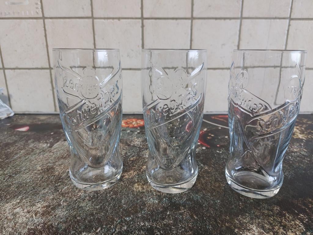 Schweppes drink glazen, Verzamelen, Ophalen of Verzenden, Zo goed als nieuw, Frisdrankglas