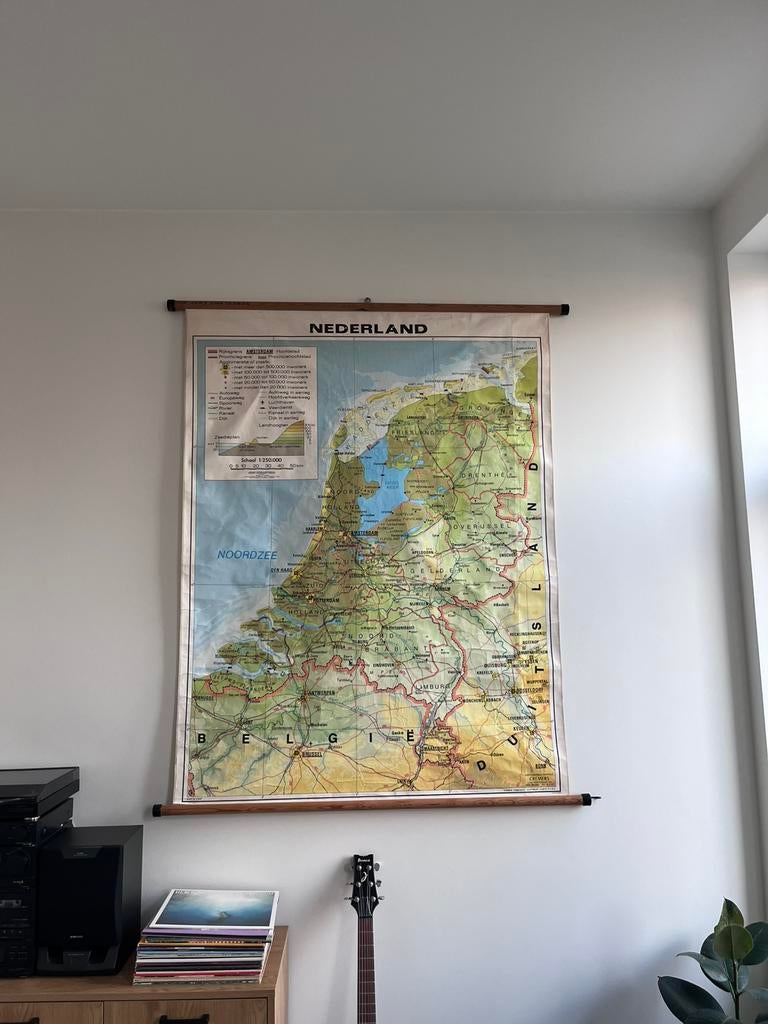 Grote oude schoolkaart Nederland, Ophalen, Aardrijkskunde
