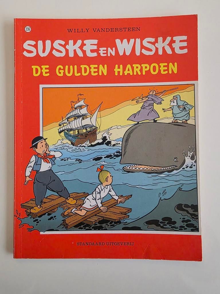 Suske en Wiske -  236 De gulden harpoen  - Eerste druk, Enlèvement ou Envoi, Willy Vandersteen, Une BD, Utilisé