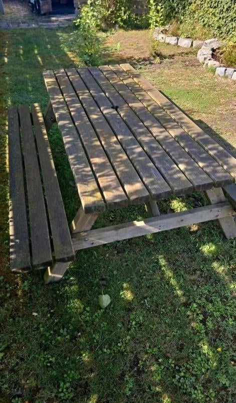Houten tuinbank 6 personen, Tuin en Terras, Ophalen