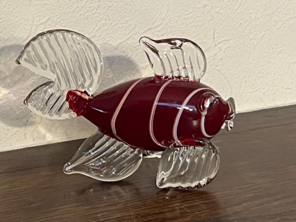 Kleine rode vis uit Murano glas, Antiek en Kunst, Ophalen