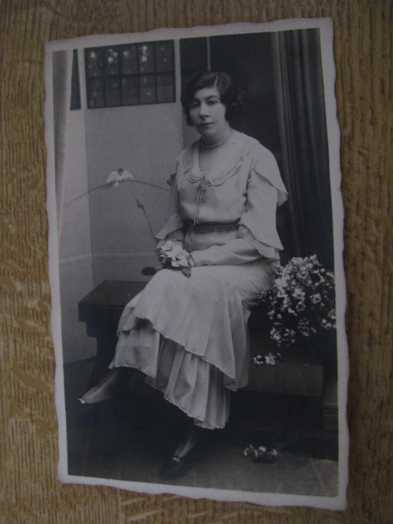 Vintage bruid huwelijk foto 4, Foto, Klederdracht, Ophalen of Verzenden, Zo goed als nieuw