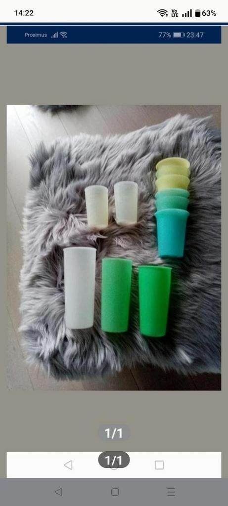5 tasses, 6 vendues ensemble, pour les 5 ensemble, Maison & Meubles, Cuisine| Tupperware, Enlèvement, Comme neuf