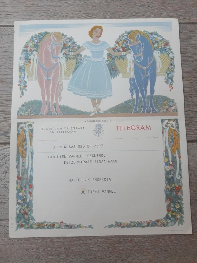 Telegram Saint-Nicolas 1952, Enlèvement ou Envoi