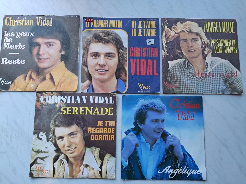Lot Christian Vidal (7"), Ophalen of Verzenden