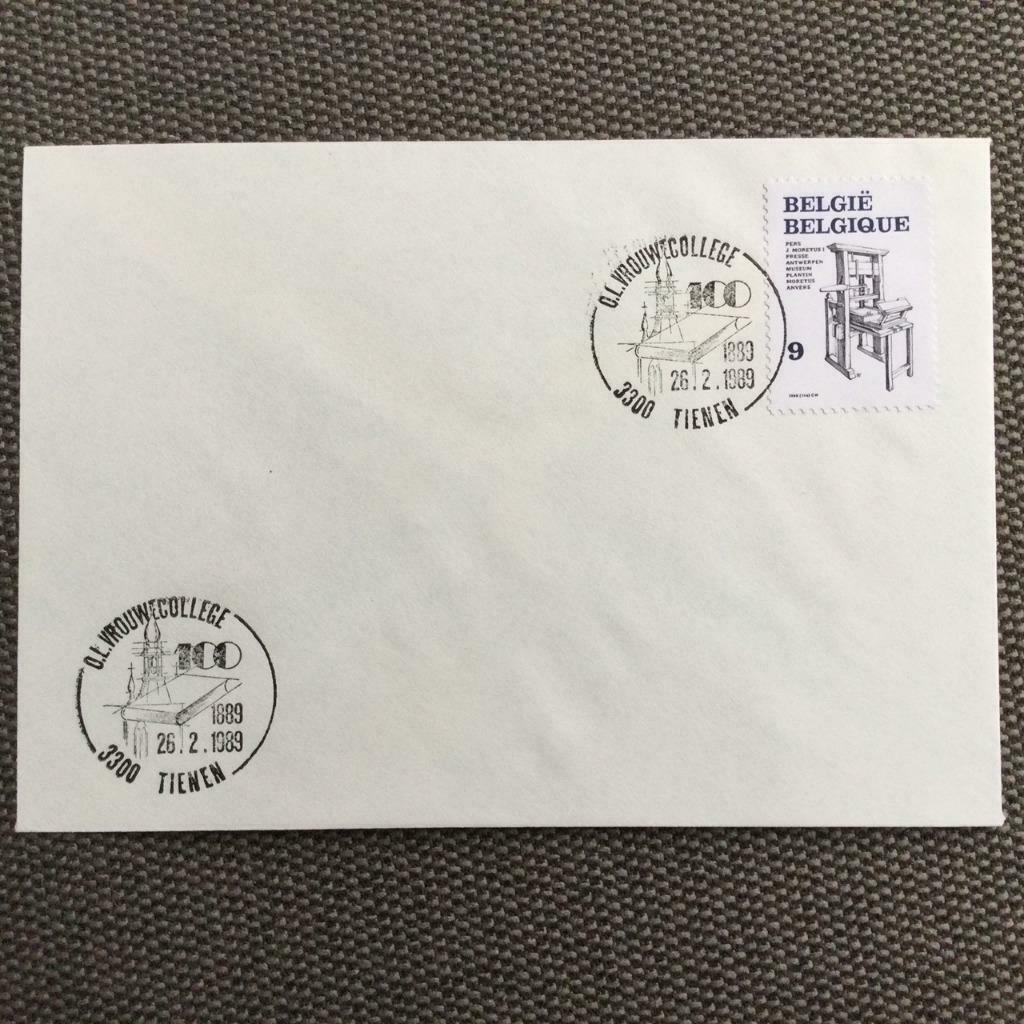 België / Belgique 2309 / 3300 Tienen, Met envelop, Verzenden, Gestempeld, 1e dag stempel