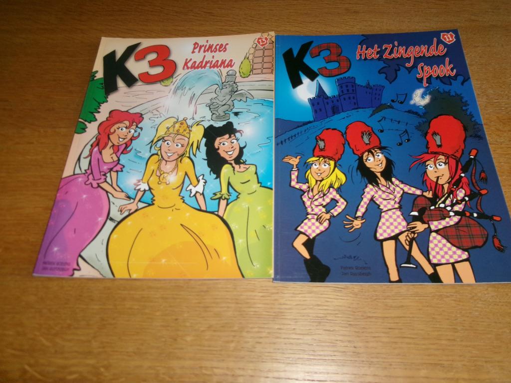 2 strips “K3”, Boeken, Strips | Comics, Zo goed als nieuw, Meerdere comics, Europa, Ophalen of Verzenden