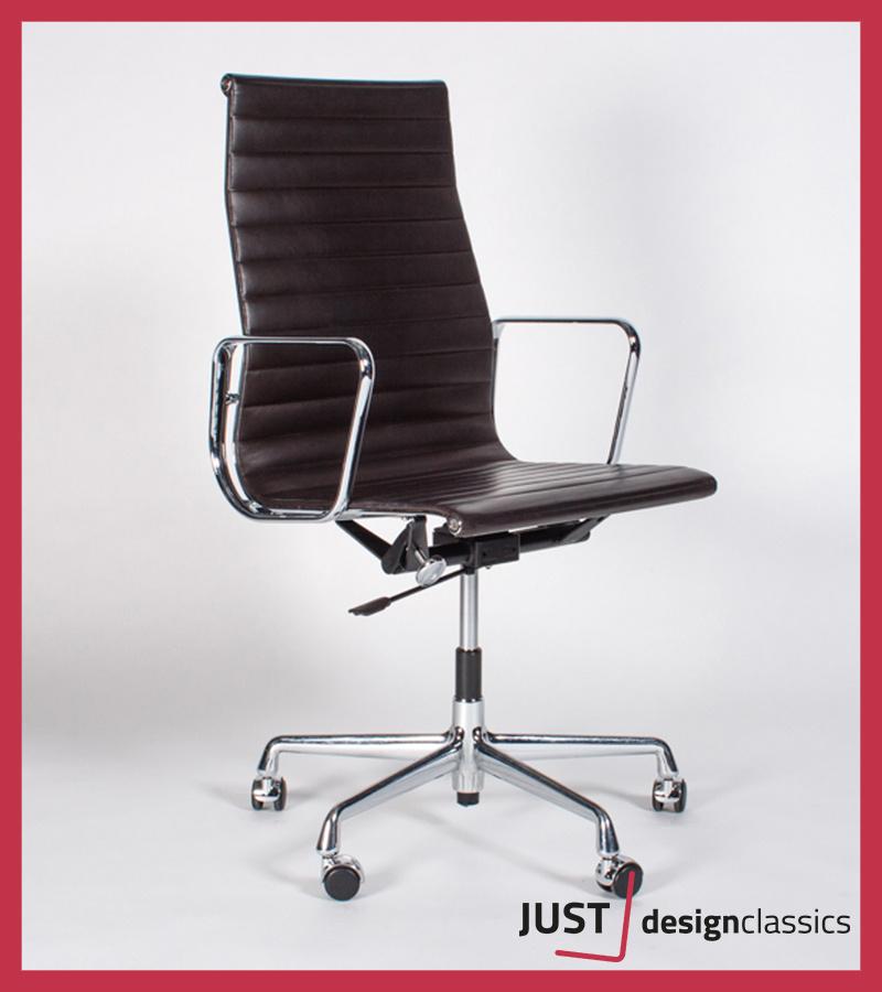 Vitra ea 119 Donker Bruin Leder Chroom (voorraad:2), Ophalen, Zo goed als nieuw, Bruin, Bureaustoel